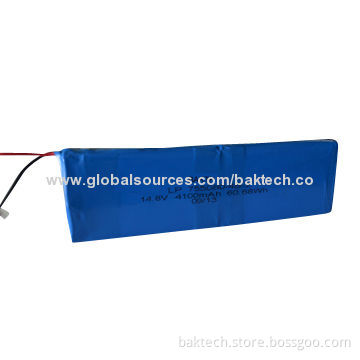 Lithium ion polymer rechargeable battery pack, 4S1P 14.8V 4,100mAh 60.68Wh